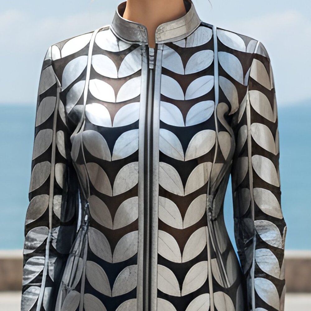 Leather Women Jacket Leather Women Leather Jacket Women Leather Leaf Jacket